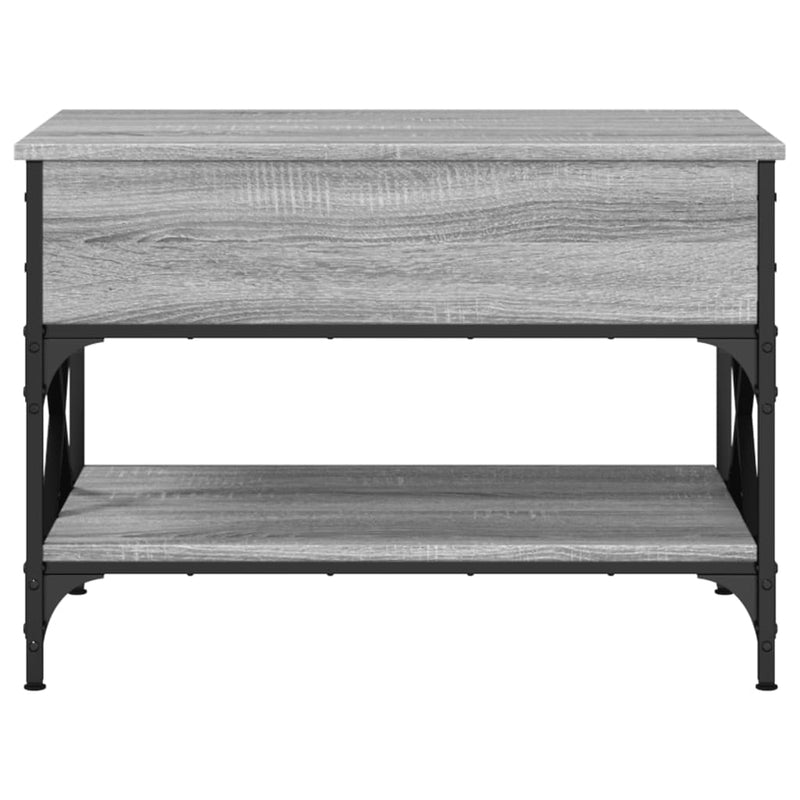 Couchtisch Grau Sonoma 70x50x50 cm Holzwerkstoff und Metall