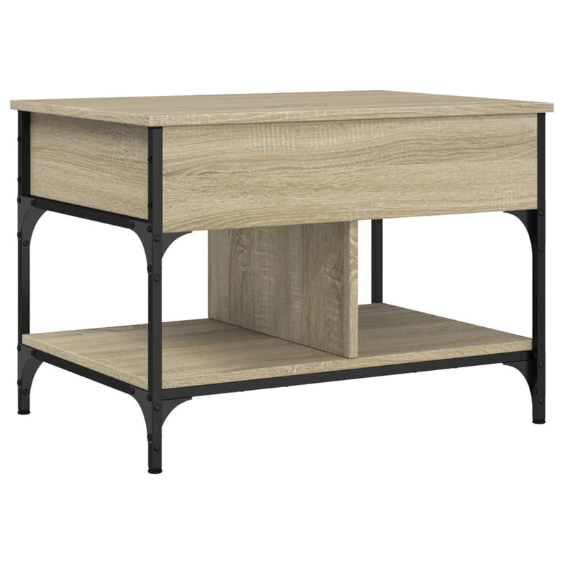 Couchtisch Sonoma-Eiche 70x50x50 cm Holzwerkstoff und Metall