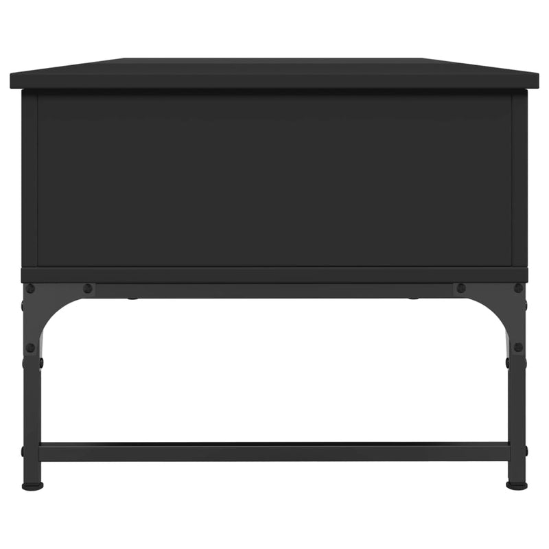 Couchtisch Schwarz 100x50x40 cm Holzwerkstoff und Metall