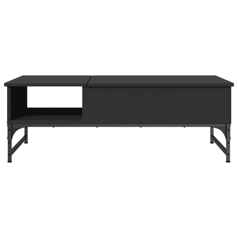 Couchtisch Schwarz 100x50x35 cm Holzwerkstoff und Metall