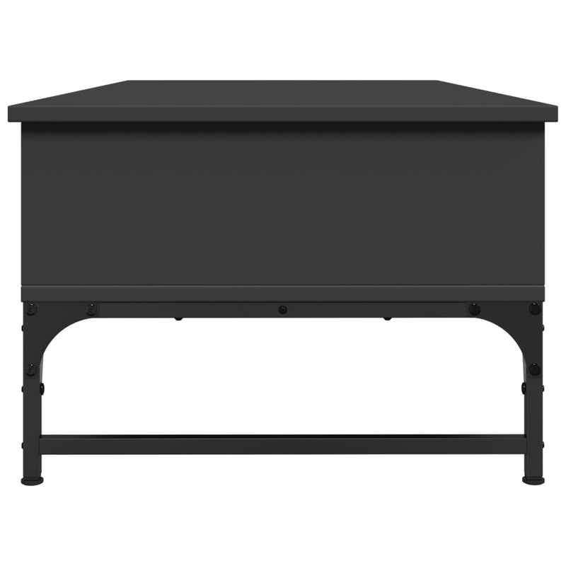 Couchtisch Schwarz 100x50x35 cm Holzwerkstoff und Metall