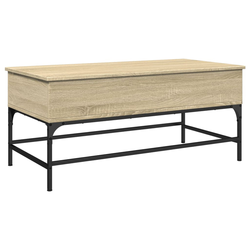 Couchtisch Sonoma-Eiche 100x50x45 cm Holzwerkstoff und Metall