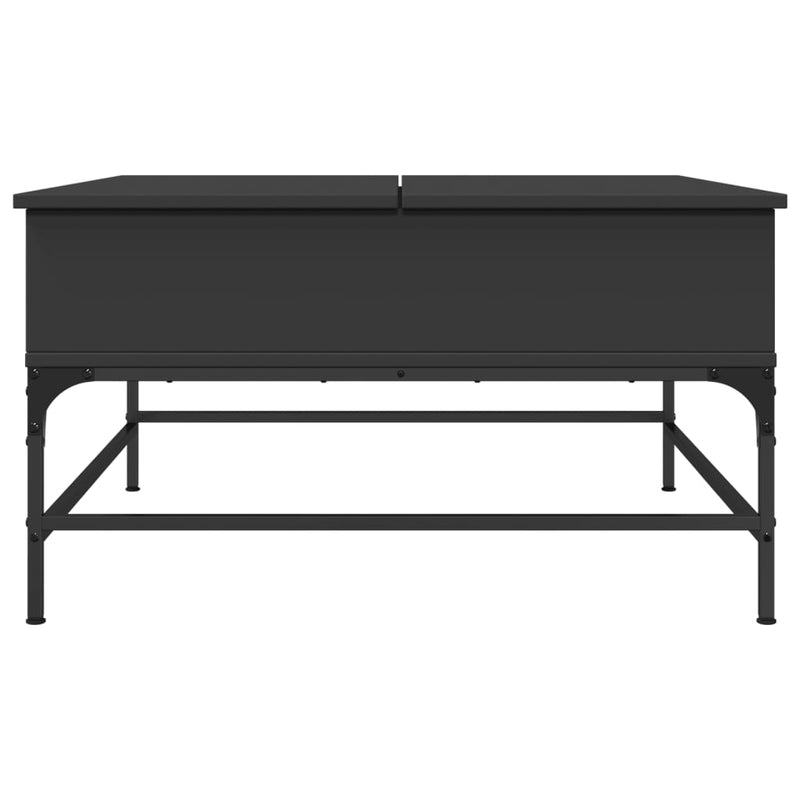 Couchtisch Schwarz 80x80x45 cm Holzwerkstoff und Metall