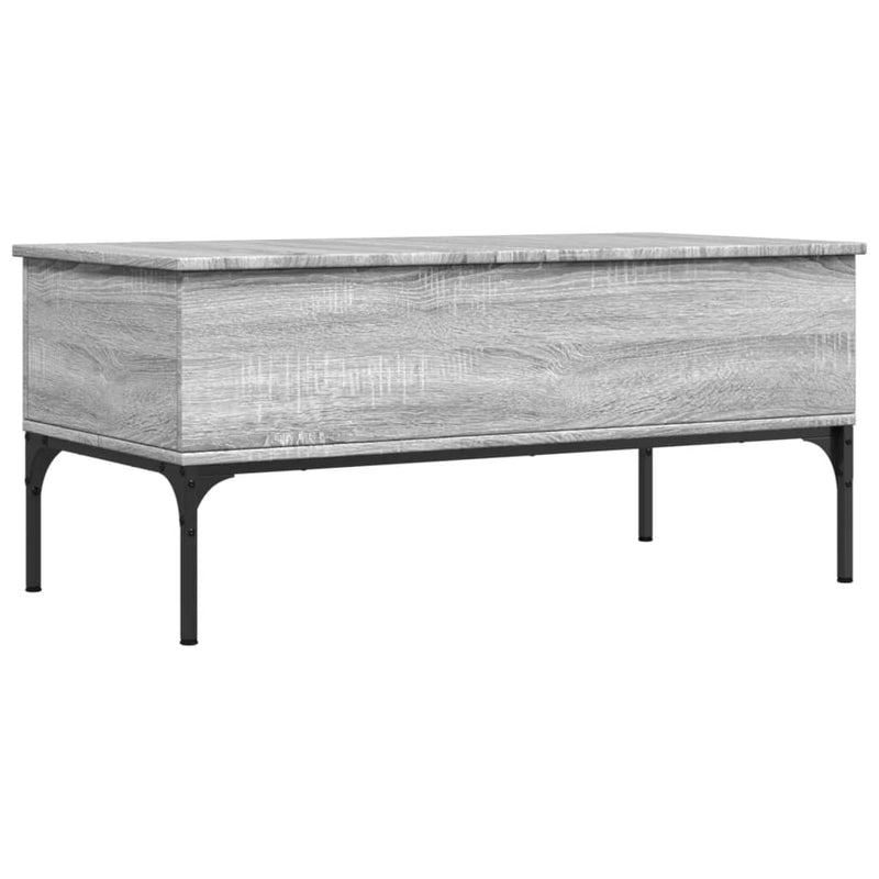 Couchtisch Grau Sonoma 100x50x45 cm Holzwerkstoff und Metall