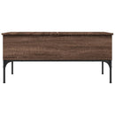 Couchtisch Braun Eichen-Optik 100X50X45 Cm Holzwerkstoff Metall