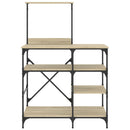Bäckerregal Sonoma-Eiche 90X40X132 Cm Holzwerkstoff Und Metall