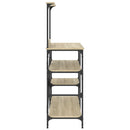 Bäckerregal Sonoma-Eiche 90X40X132 Cm Holzwerkstoff Und Metall