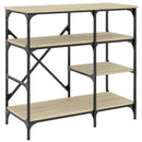 Bäckerregal Sonoma-Eiche 90X40X84 Cm Holzwerkstoff Und Metall