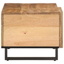 Couchtisch 80X51X40 Cm Raues Massives Mangoholz