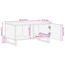 Couchtisch 80X51X40 Cm Raues Massives Mangoholz