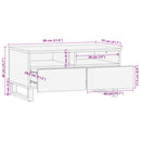 Couchtisch Braun 80X55X40 Cm Massivholz Mango