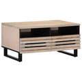 Couchtisch Braun 80X55X40 Cm Massivholz Mango