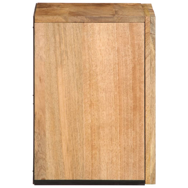 Bad-Wandschrank 38x34x48 cm Massives Raues Mangoholz