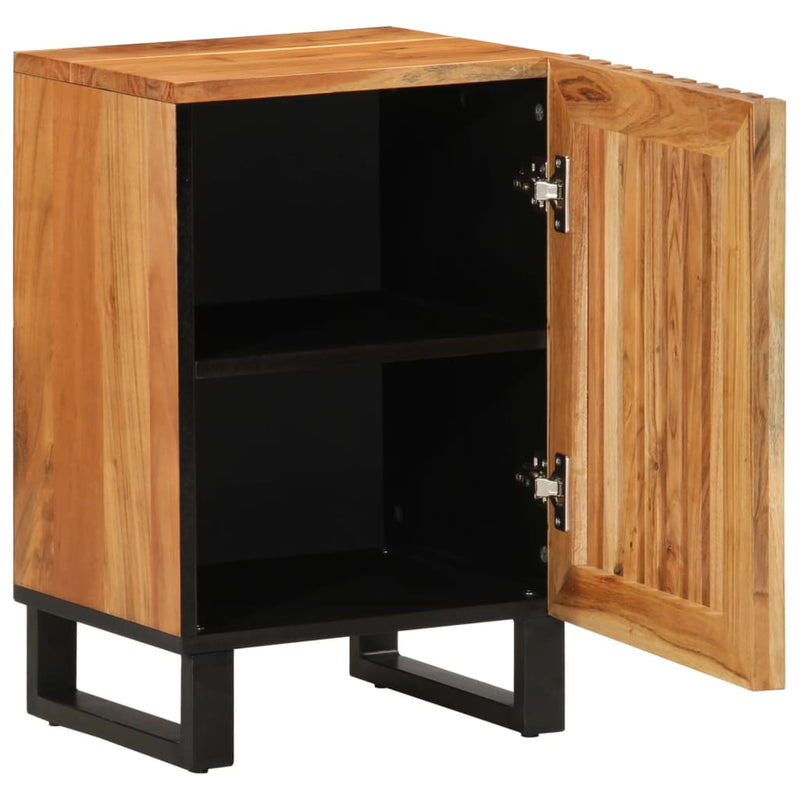 Badschrank 38x34x58 cm Massivholz Akazie