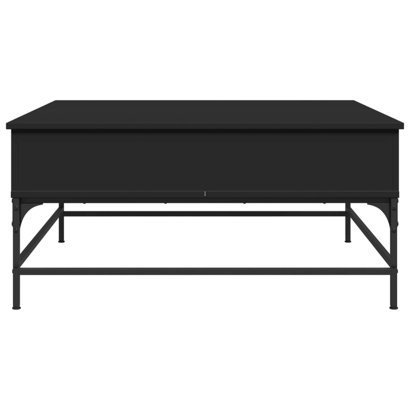 Couchtisch Schwarz 95x95x45 cm Holzwerkstoff und Metall