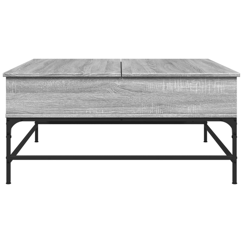 Couchtisch Grau Sonoma 95x95x45 cm Holzwerkstoff und Metall