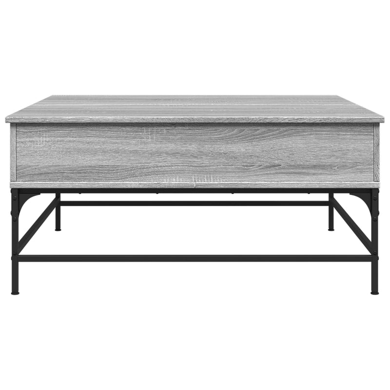 Couchtisch Grau Sonoma 95x95x45 cm Holzwerkstoff und Metall