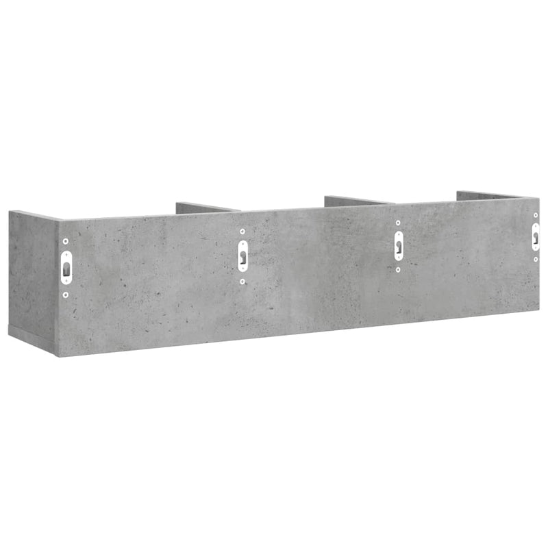 Wandschrank Betongrau 75x18x16,5 cm Holzwerkstoff