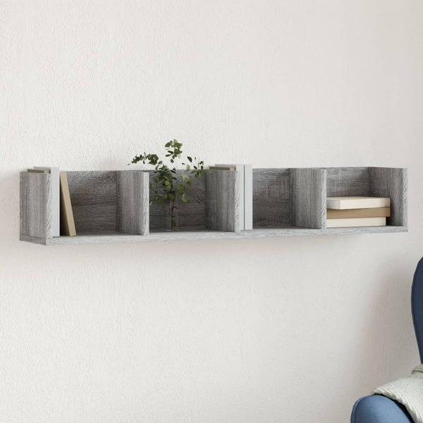Wandschrank Grau Sonoma 99x18x16,5 cm Holzwerkstoff