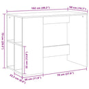 Schreibtisch Braun Eichen-Optik 102X50X75 Cm Holzwerkstoff