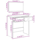 Schminktisch Mit Spiegel Braun Eichen-Optik 80X39X80 Cm