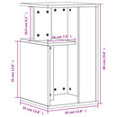 Beistelltisch Braun Eichen-Optik 35X35X60 Cm Holzwerkstoff