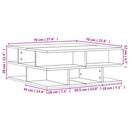Couchtisch Sonoma-Eiche 70X70X29 Cm Holzwerkstoff