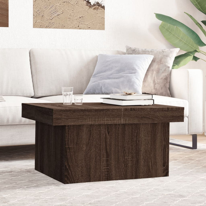 Couchtisch Braun Eichen-Optik 80x55x40 cm Holzwerkstoff