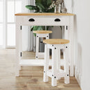 Barhocker 2 Stk. Massivholz Kiefer