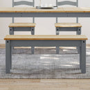 Essbank Panama Grau 105X30X45 Cm Massivholz Kiefer