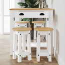 Barhocker 2 Stk. Massivholz Kiefer