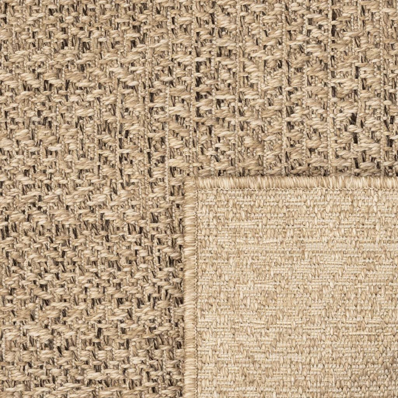 Teppich ZIZUR 240x240 cm Jute-Optik Indoor und Outdoor