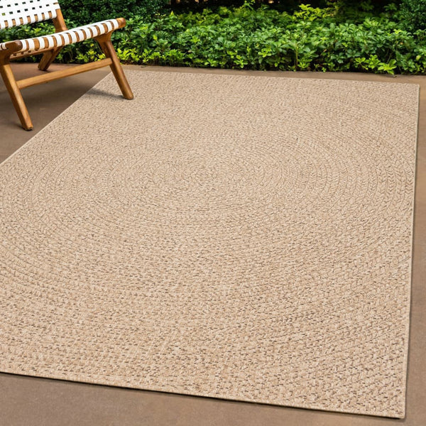 Teppich ZIZUR 80x250 cm Jute-Optik Indoor und Outdoor