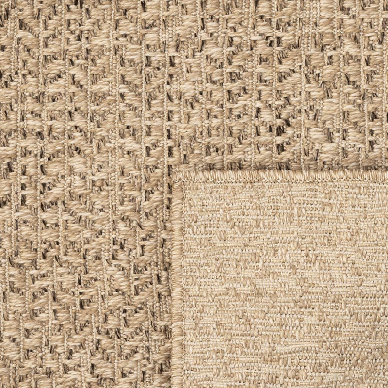 Teppich ZIZUR 120x120 cm Jute-Optik Indoor und Outdoor