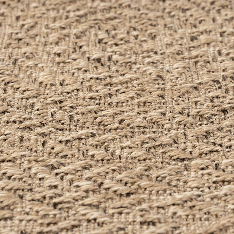 Teppich ZIZUR Ø 200 cm Jute-Optik Indoor und Outdoor