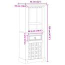 Weinregal Corona 56X35X134,5 Cm Massivholz Kiefer