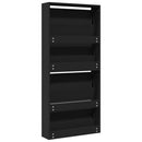 Schuhschrank Mit Spiegel 4 Fächer 63X17X134 Cm