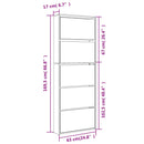 Schuhschrank Mit Spiegel 5 Fächer 63X17X169,5 Cm