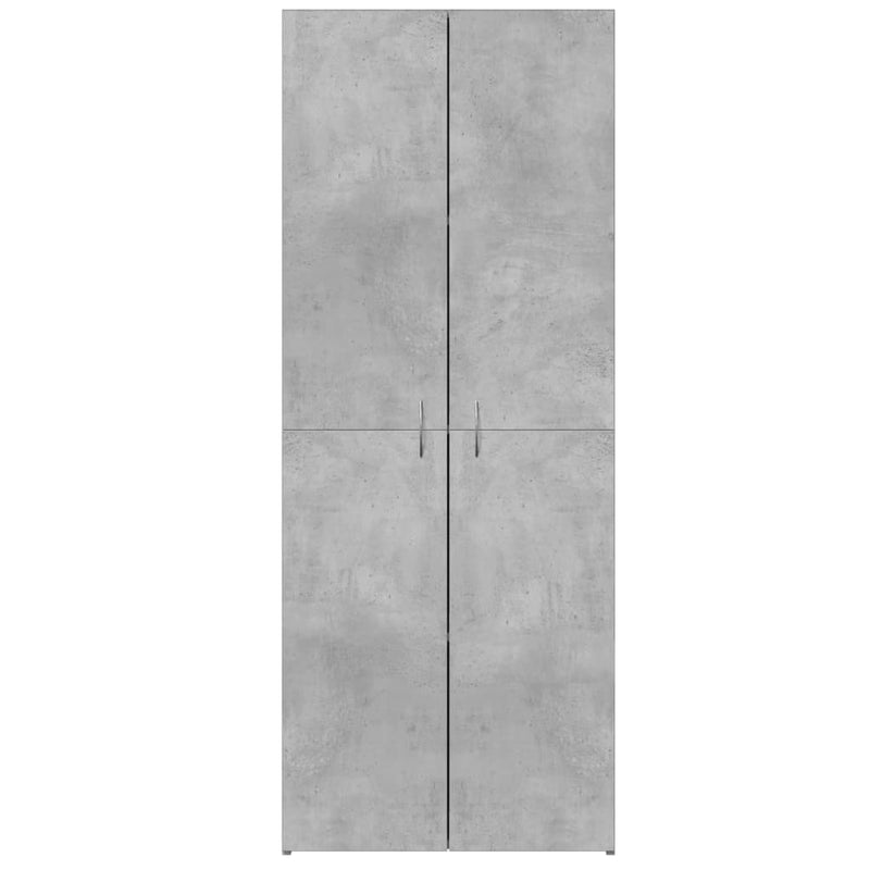 Aktenschrank Betongrau 60x32x153 cm Holzwerkstoff