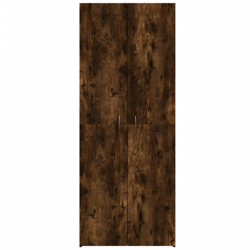 Aktenschrank Räuchereiche 60x32x153 cm Holzwerkstoff