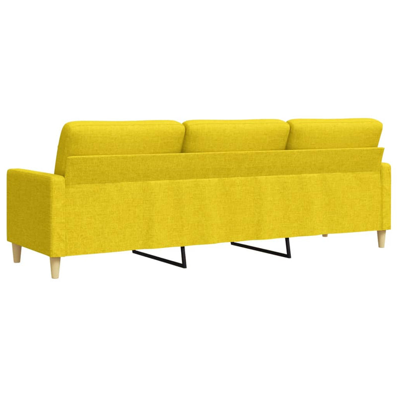 3-Sitzer-Sofa Hellgelb 210 cm Stoff