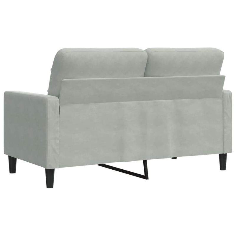 2-Sitzer-Sofa Hellgrau 120 cm Samt