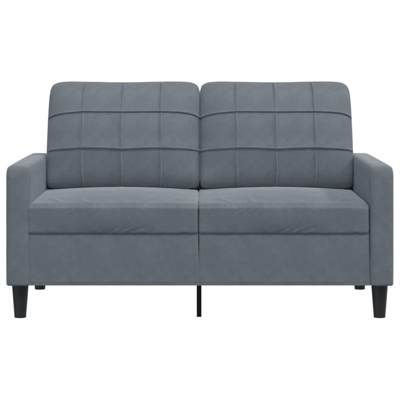 2-Sitzer-Sofa Dunkelgrau 120 cm Samt