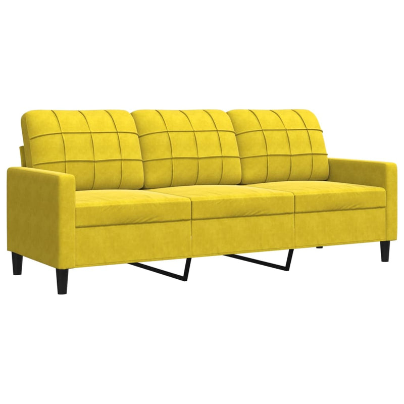 3-Sitzer-Sofa Gelb 180 cm Samt