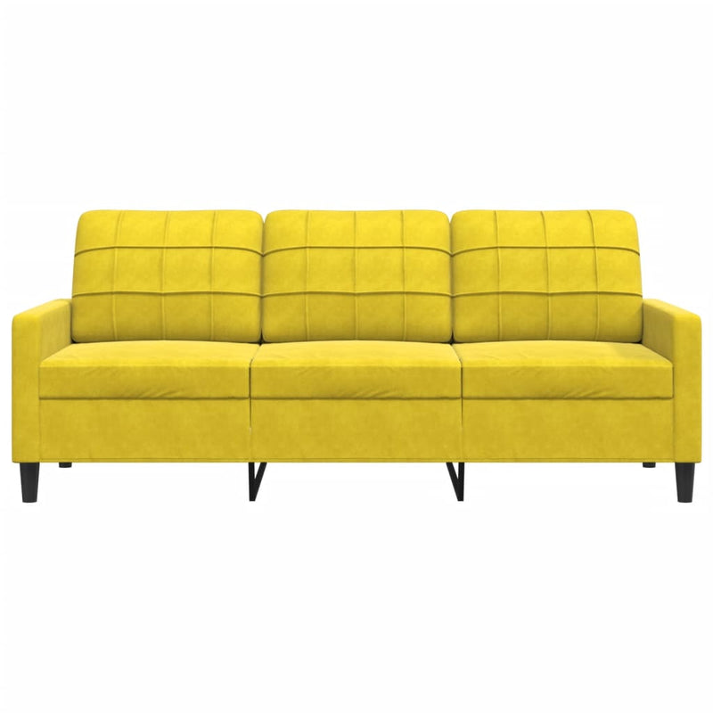 3-Sitzer-Sofa Gelb 180 cm Samt