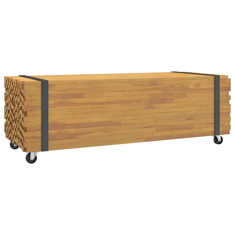 Couchtisch 110x45x35 cm Massivholz Teak