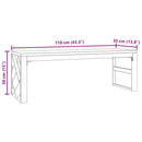 Couchtisch 110X35X38 Cm Massivholz Teak