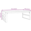 Couchtisch 110X60X38 Cm Massivholz Teak