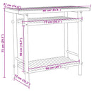Konsolentisch 90X37X75 Cm Bambus Weiß