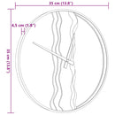 Wanduhr Ø35 Cm Eisen Und Eichenholz